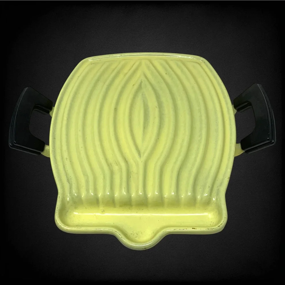 Vintage Le Creuset Raymond Loewy Tostador Grill Elysée Yellow MCM France 1960s